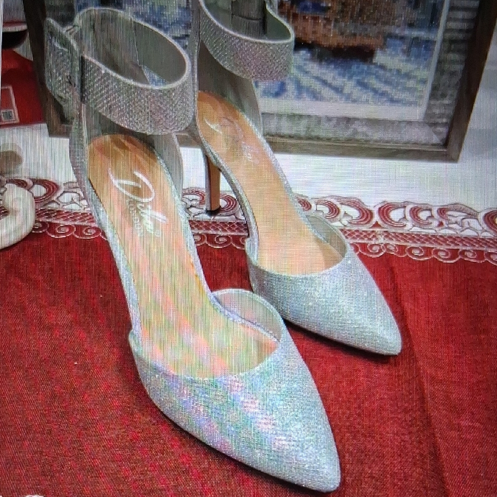 Diba Sparkling Silver Heels